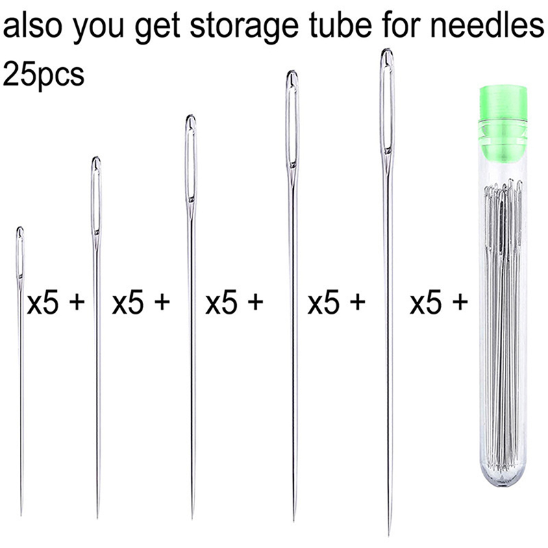 25 قطعة من إبر الخياطة اليدوية - مراجعة Leatherwork Hand Sewing Needles وسعره
