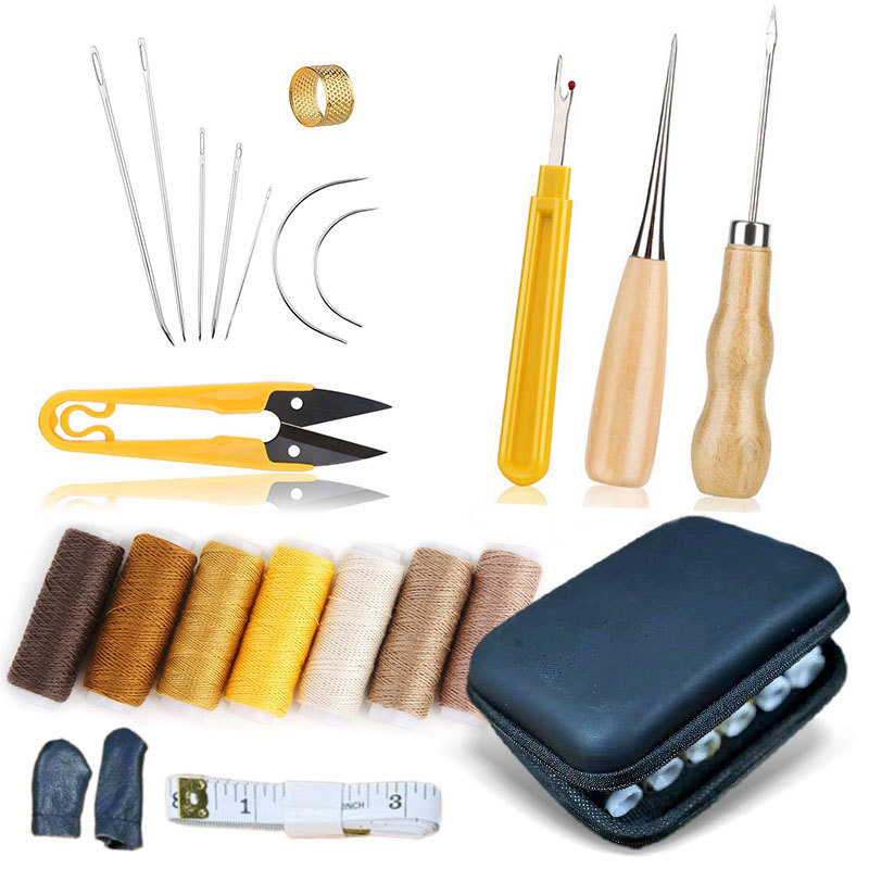 مجموعة أدوات حرفية للخياطة الي - مراجعة Leatherwork Hand Sewing Needles وسعره