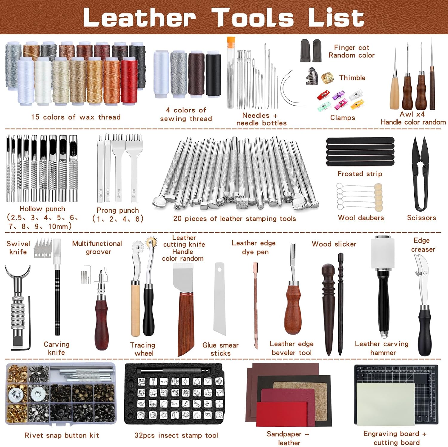 طقم أدوات تشكيل الجلود، أدوات  - مراجعة Leatherwork Craft وسعره