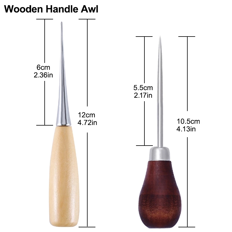 قطعتان من أداة ثقب الخياطة ذات - مراجعة Leatherwork Hand Sewing Needles وسعره