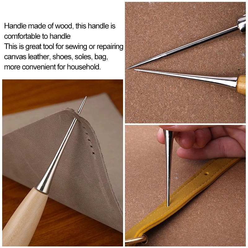 قطعتان من أداة ثقب الخياطة ذات - مراجعة Leatherwork Hand Sewing Needles وسعره