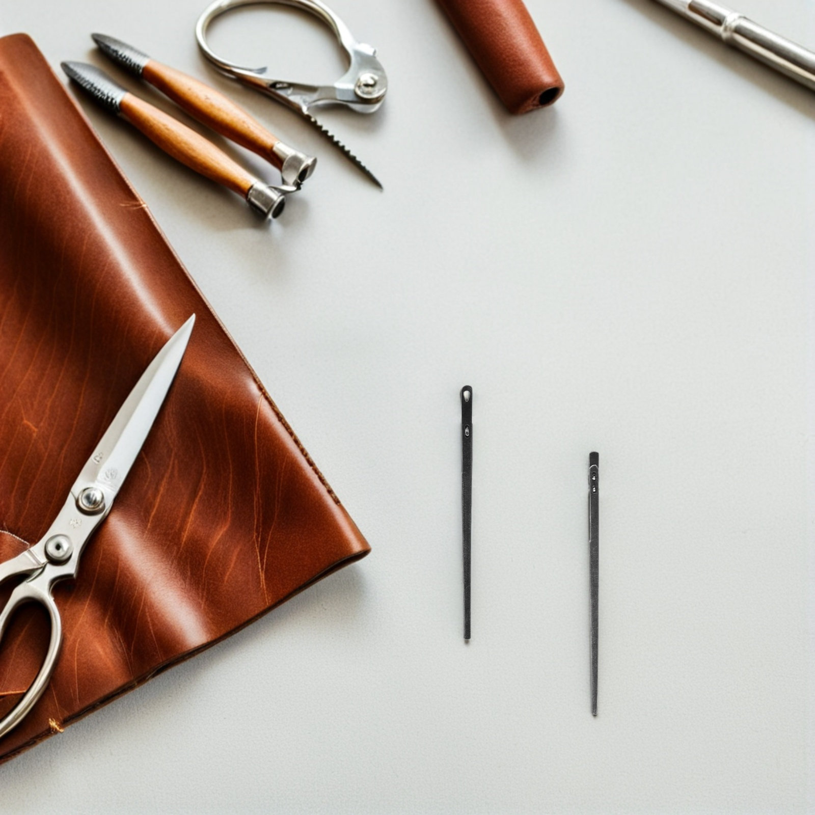 8 قطع من إبر الخياطة الفولاذية - مراجعة Leatherwork Hand Sewing Needles وسعره
