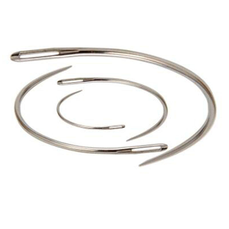 طقم من 4 إبر منحنية كبيرة العي - مراجعة Leatherwork Hand Sewing Needles وسعره