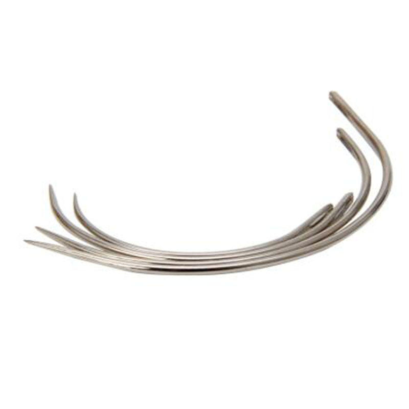 طقم من 4 إبر منحنية كبيرة العي - مراجعة Leatherwork Hand Sewing Needles وسعره