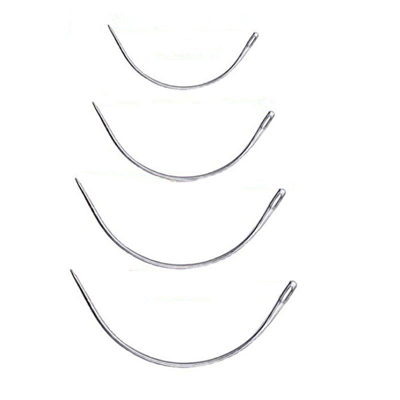 طقم من 4 إبر منحنية كبيرة العي - مراجعة Leatherwork Hand Sewing Needles وسعره